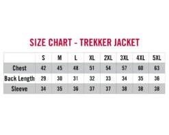 Striker Ice - Trekker Jacket - Black / Gray -Fishing Supplies Store 11305X Trekker Jkt Size Chart 1800x1800 35469.1667310162