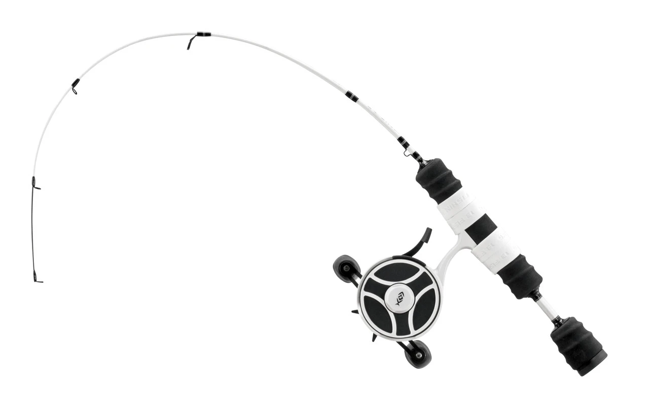 13 Fishing - FreeFall Ghost / Fate V3 Ice Combo 27" ML (Medium Light) - Tickle Stick Tip With Tennessee Handle And Evolve Reel Wraps - RH Retrieve 1 13 Fishing - FreeFall Ghost / Fate V3 Ice Combo 27" ML (Medium Light) - Tickle Stick Tip With Tennessee Handle And Evolve Reel Wraps - RH Retrieve