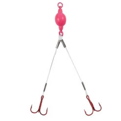Northland Weighted Predator Mini Rig - Mono - #10 Treble - Glo Red