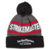 StrikeMaster® Pom Beanie - Black Grey Red