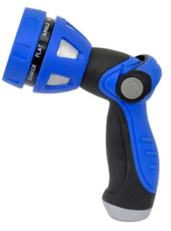 HoseCoil Thumb Lever Nozzle W/ Metal Body & 9 Pattern Spray Head
