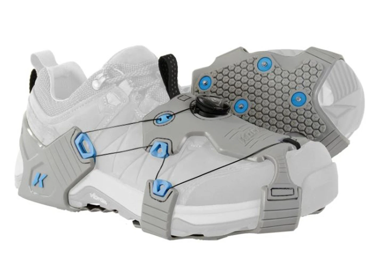 Korkers Ice Walker Cleats - Gray / Aqua - Large 1 Korkers Ice Walker Cleats - Gray / Aqua - Large