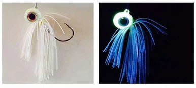 S & S Bucktails Octopi Glow Jigs - 1.5oz 06 Orange Glow 1 S & S Bucktails Octopi Glow Jigs - 1.5oz 06 Orange Glow