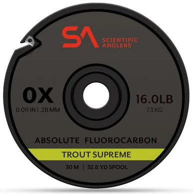 Scientific Anglers Absolute Fluorocarbon Trout Supreme Tippet - 30m 1 Scientific Anglers Absolute Fluorocarbon Trout Supreme Tippet - 30m